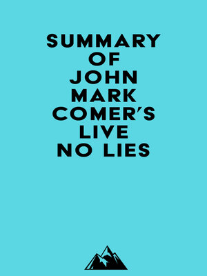 cover image of Summary of John Mark Comer's Live No Lies